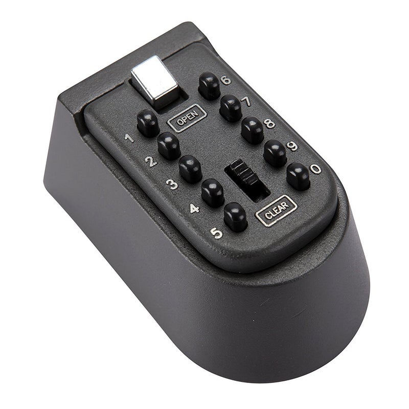 CCYX 10 Digit Key Lock Box, Outdoor Wall Hanging Key Safe-Household Key Storage Lock Box (Black) - Image 1